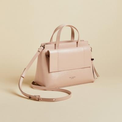 Leather tassel tote bag - Pink - Ted Baker UK