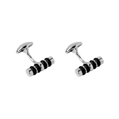 Links of London Sterling Silver & Black Onyx Spinning Cufflinks