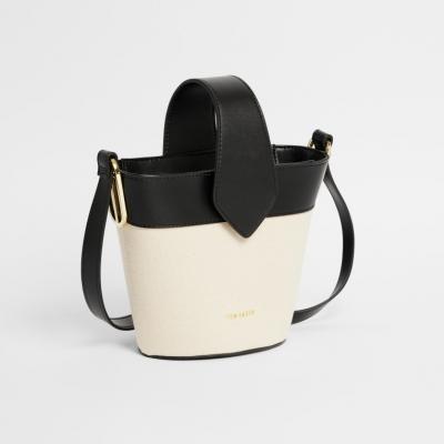T detail canvas mini bucket bag - Ted Baker