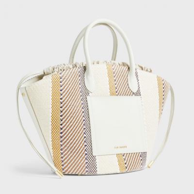 RAFFIY Woven bucket tote - NUDE - Ted Baker UK