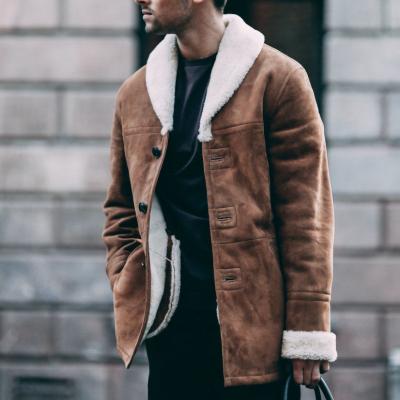 TYSON SHEARLING COAT BROWN - men - Reiss