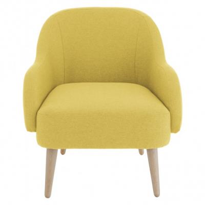 MOMO Saffron yellow fabric armchair