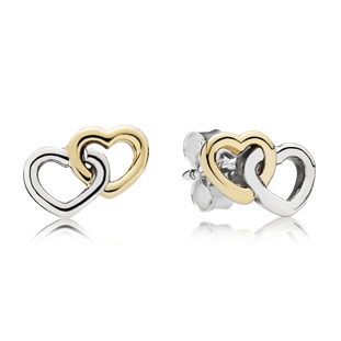 Entwined Hearts earrings - Pandora UK
