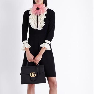 GUCCI Ruffled wool-blend dress