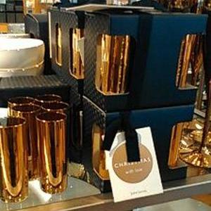  John Lewis gold shots glasses set of 6