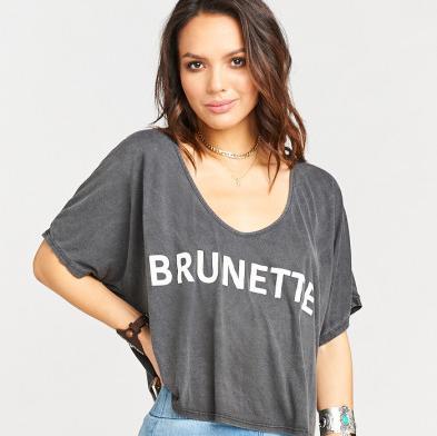 Billy Bob Chop Top ~ Brunette Graphic Show Me Your MuMu