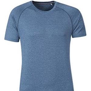 Mountain Warehouse IsoCool Agra Mens Striped Tee Petrol Blue Small
