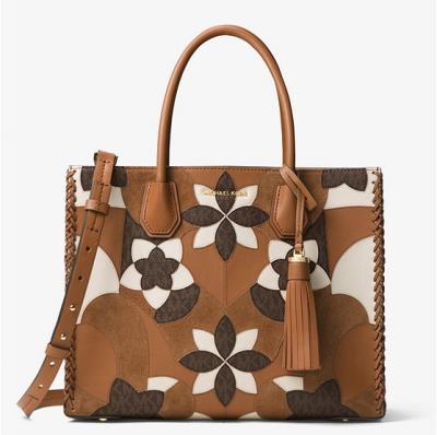 Mercer Large Floral Patchwork Leather Tote  - Michael Kors