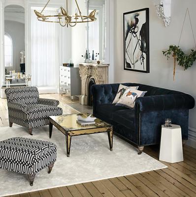 Velvet Lyre Chesterfield Sofa, Wilcox Anthropologie