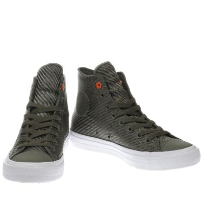 Mens Khaki Converse Chuck Taylor Ii Hi Textile Trainers