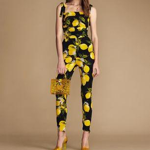 Jumpsuit in printed silk- dolce&gabbana
