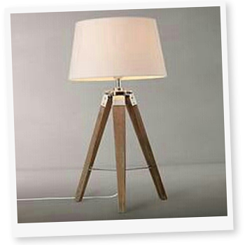 John Lewis Jacques Tripod Table Lamp Grey