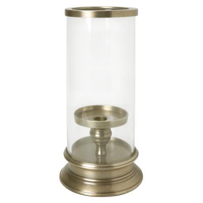 Laura Ashley Glass And Brass Hurricane Lamp