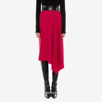 Womens DAHLIA Asymmetric Drape Midi Skirt Alexander McQueen