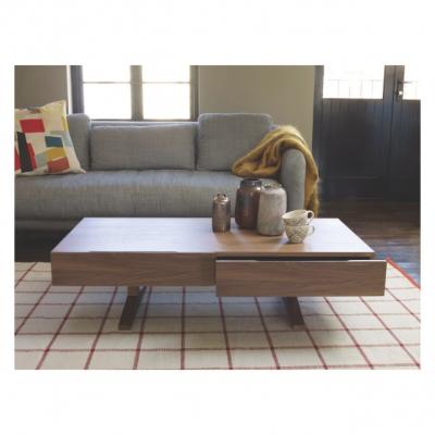 ENZO Walnut-stained coffee table with storage - Habitat UK