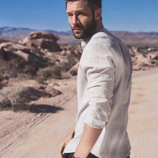 NEXT Blue Stripe Linen Blend Long Sleeve Collarless Shirt