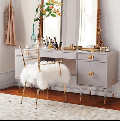 Shag Puff Dressing Chair Anthropologie