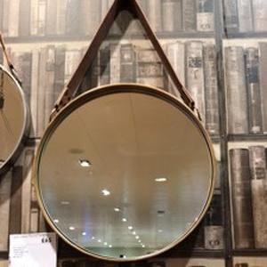 John Lewis round hanging mirror copper finish