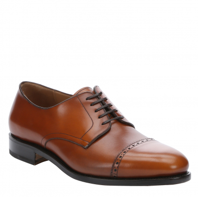 Salvatore Ferragamo Brown Calfskin nordland Cap Toe Oxfords