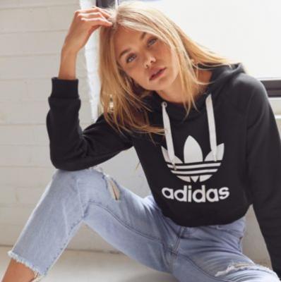adidas Originals Trefoil Cropped Hoodie Sweatshirt