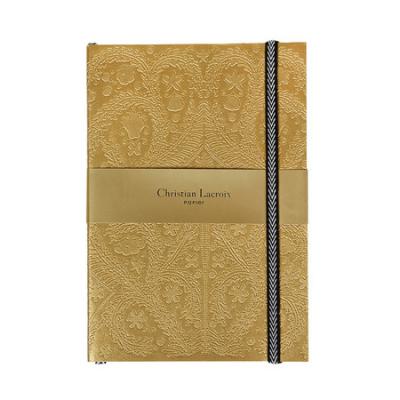 Christian Lacroix Paseo Embossed Notebook - Gold - A5