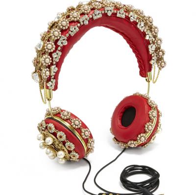 Dolce & Gabbana Embellished Leather Headphones