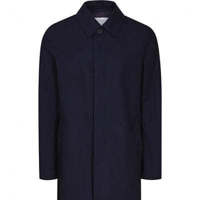 Reiss CHATSWORTH CONCEALED PLACKET MAC NAVY