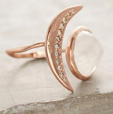 Luna Engraved Ring by Sirciam - Anthropologie