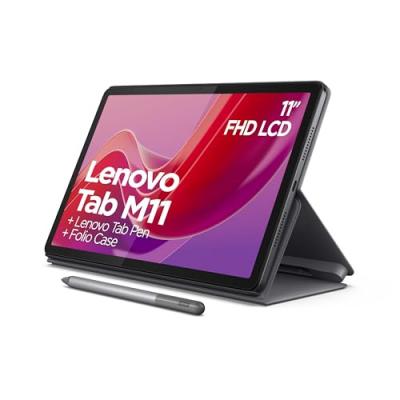 Lenovo Tab M11 Android Tablet 11 Inch Full HD 1200p 128 GB Lenovo Tab Pen + Folio Case WiFi 4 GB RAM Luna Grey