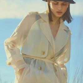 DOLAN Sheer Trench Coat