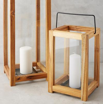 Minimalist Teakwood Lantern Anthropologie