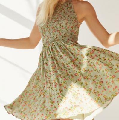 Kimchi Blue Verlina Smocked Bodice Mini Dress - Urban Outfitters