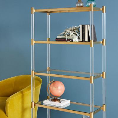 Oscarine Lucite Mirrored Bookshelf Anthropologie
