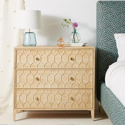 Textured Trellis Three-Drawer Dresser Anthropologie