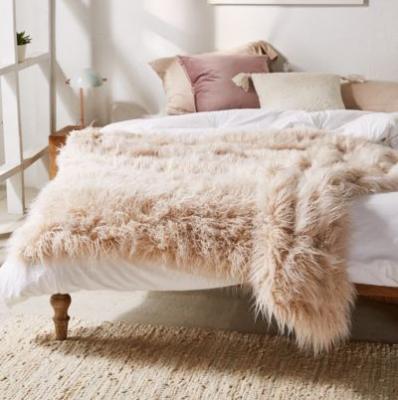 Marisa Tipped Faux Fur Throw Blanket Urban Outfitters