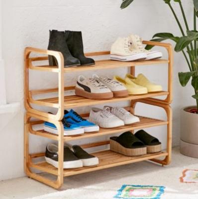 Stackable Bamboo Shoe Rack Urban Outfitters