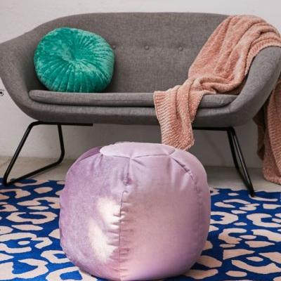 Kirstie Velvet Pouf Urban Outfitters