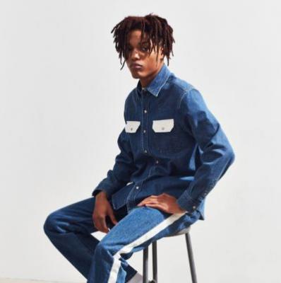 Calvin Klein Blocked Denim Western Shirt