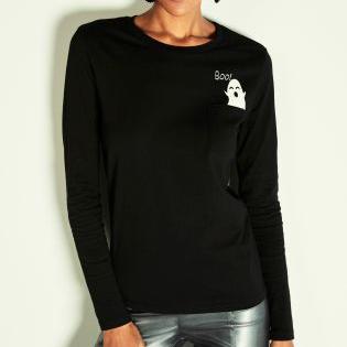 Black Glow In The Dark Ghost Top - Next UK