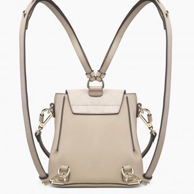 Chloe Mini Faye backpack in motty grey smooth & suede calfskin