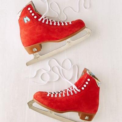 Moxi Suede Ice Skates