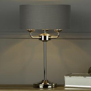 Laura Ashley Sorrento 3 Light Table Lamp with Natural Shade