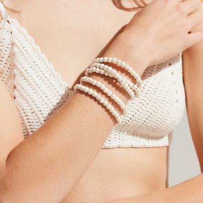 Clover Multi-Strand Beaded Bracelet Urban Outfitters