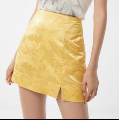 UO Satin Notch Mini Skirt Urban Outfitters