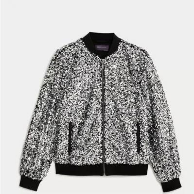 Sequin Relaxed Bomber Jacket Product