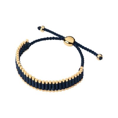 18kt Yellow Gold Vermeil & Navy Cord Friendship Bracelet - Links of London