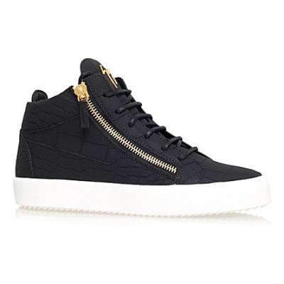 GIUSEPPE ZANOTTI - Daniel mock-croc leather mid-top trainers