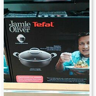  Jamie Oliver x Tefal shallow pan with lid 50cm Professional Series hard-adonised induction