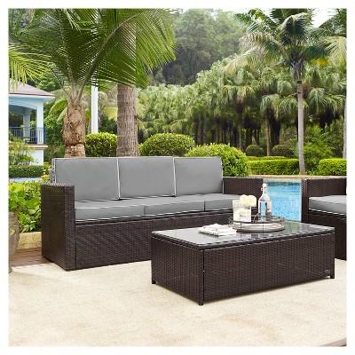 Crosley Palm Harbor Outdoor Wicker Sofa