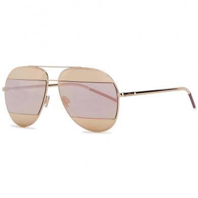 DIORSPLIT1 two-tone aviator sunglasses
